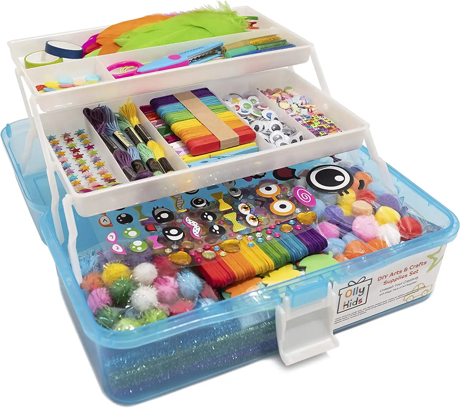 Hot Sale DIY Craft Kit mit drei schicht igen Falt schachtel Kids Art Sets 1000 Stück für Kinder & Kleinkinder Craft Art Ser