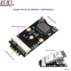 M.2 NGFF Chave A+E para Mini <span class=keywords><strong>PCI</strong></span>-E PCIe 52 Pinos Adaptador de Cartão Sem Fio Com Fenda SIM para Módulo <span class=keywords><strong>WiFi</strong></span>/4G GSM LTE Modem WWAN