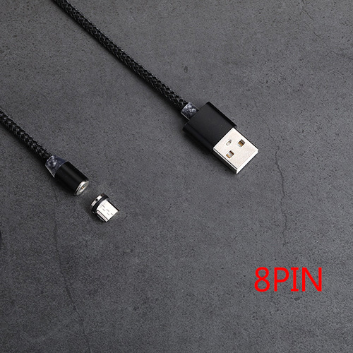 8PIN usb Magnetic usb cable-Black