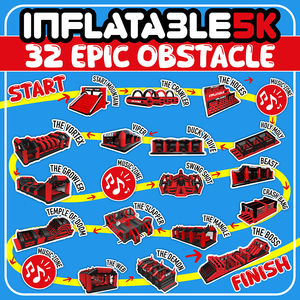 Blow up Outdoor Inflatable Water 5k Obstacle Course Games for Kids <strong>Fun</strong> Keep Families <strong>Close</strong> - Product Image 3