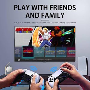 P5 PLUS กล่องเกมย้อนยุคขนาดเล็กที่มีตัวควบคุมคู่แบบไร้สาย2.4G โหลดไว้ล่วงหน้า10000 + เกมคลาสสิก4K รองรับทีวีเอาต์พุต HDMI - Product Image 4