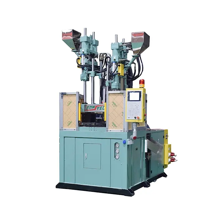 Máquina de molde de injeção plástico vertical de duas cores para produção de ferramentas