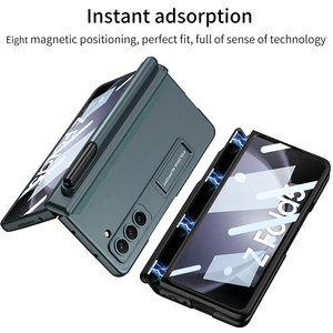 サムスンギャラクシーZFold5GKKの磁気折りたたみシェルとフィルムの統合ペンスロット付きの新しい電話ケースとOEMおよびODMをサポート - Product Image 5
