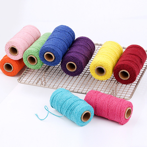 La fábrica suministra directamente Cordón de hilo de algodón trenzado de 2mm de ancho de macramé de color Diy para tejer bolsas - Product Image 4