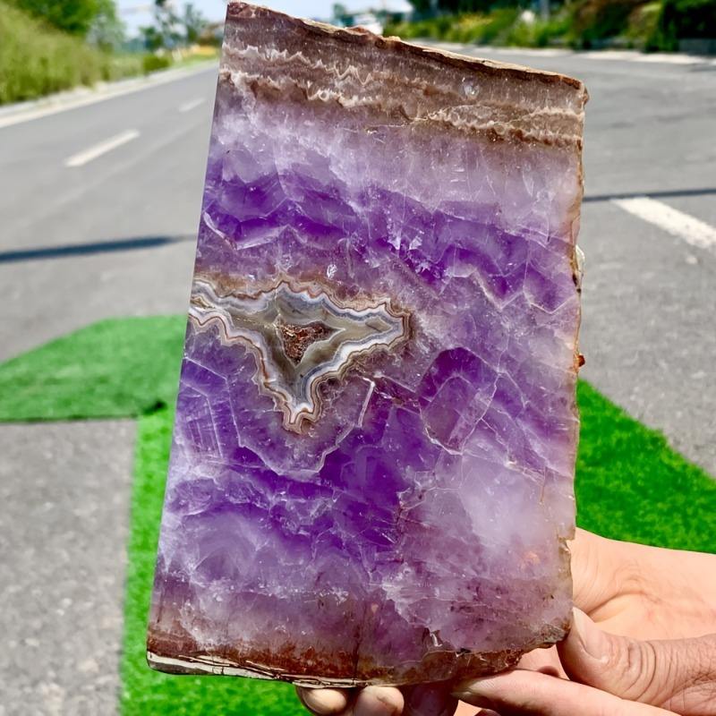 Amethyst Agate Slice