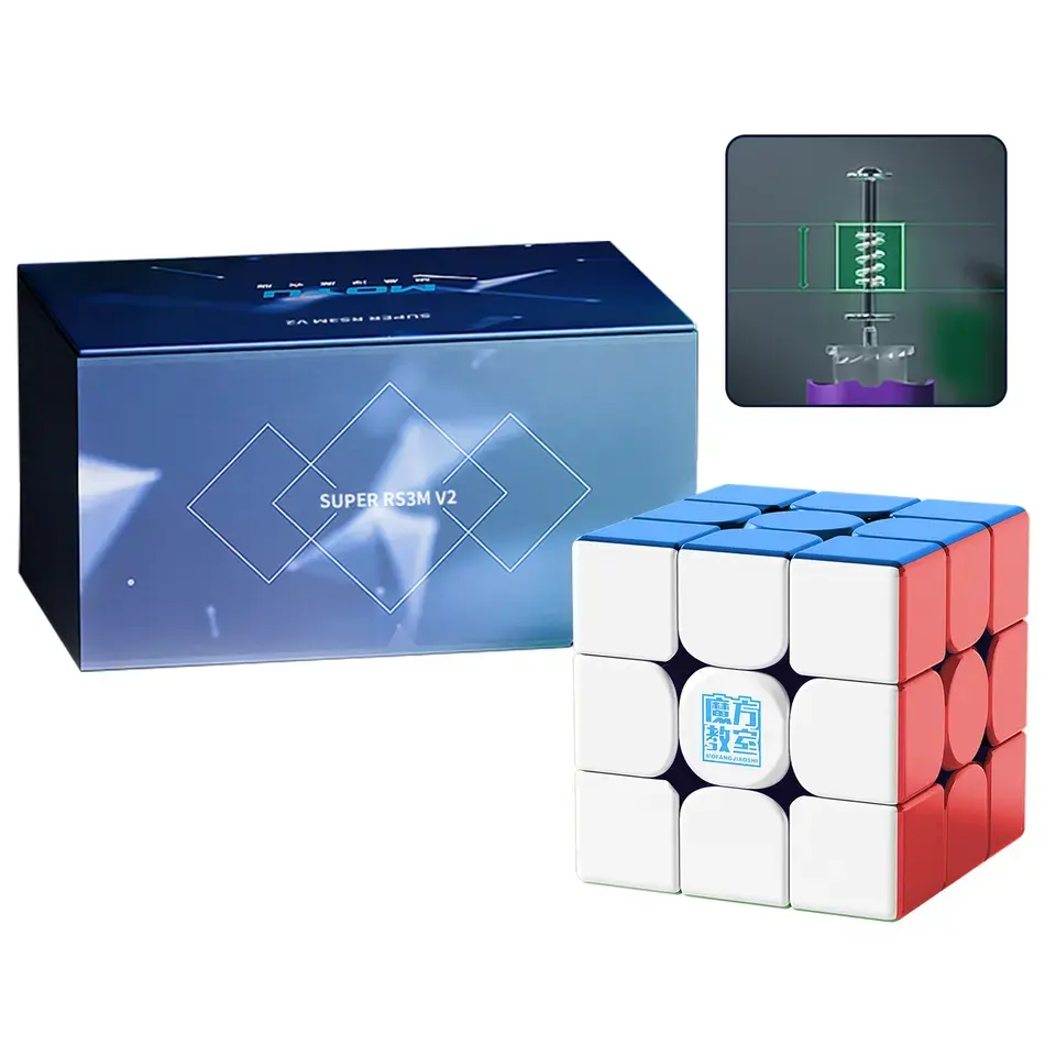 MOYU atualizado Super RS3M V2 3x3x3 Matte Lightning-fast Speed Cube 5.6cm 3D Puzzle Cubo Mágico de Nível de Competição Magnético