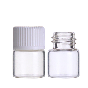 Lab Mini <strong>Perfume</strong> 1ml clear Glass Sample Bottles Vials for Aqueous Samples With 13-425 Size Rubber-lined Screw Neck Caps - Product Image 3