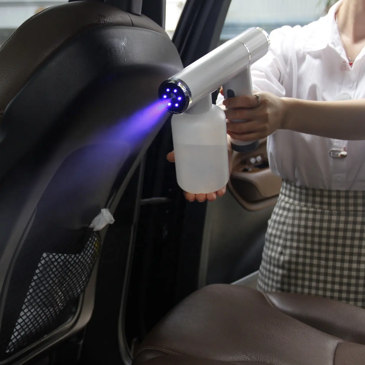 Taşınabilir sisleme 15W taşınabilir mavi ray nano sprey sisleme makinesi berber püskürtücü dezenfeksiyon