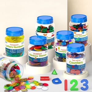 Juego de Mini tarros, contadores de juego sensorial, juego de números translúcidos, bloques de patrón, aprender a contar colores, clasificación y secuenciación, Juguetes - Product Image 4