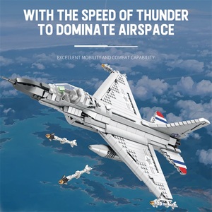 F-16 ต่อสู้ Falcon Fighter Jet บล็อกอาคารชุด Sky นักบินเฮลิคอปเตอร์ทหารถังรุ่น Unisex แอร์ฟอร์ซเครื่องบินของเล่นพลาสติก - Product Image 4