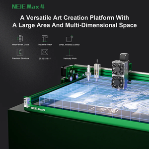 Neje Max 4 V2เครื่องแกะสลักเลเซอร์ E80สำหรับธุรกิจขนาดเล็ก750*460มม. ไดโอด DIY สร้างใน X Y Z A 4แกน - Product Image 6