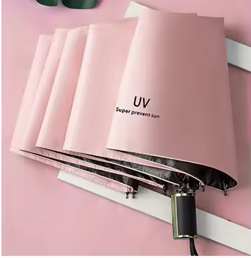 Parapluie 8K long et vinyle (UV) rose