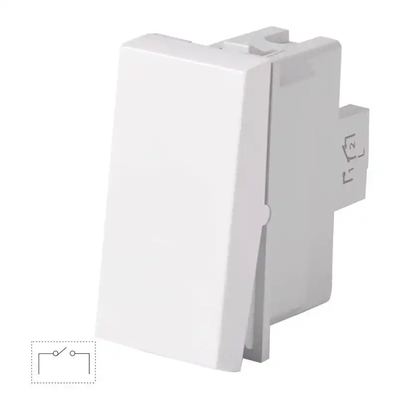 Nepci chuyển đổi điện Wall Mount chuyển 1 gang 250V 10A 45*22.5 mét PC inflame retardant Trắng XJY-QB-34-1