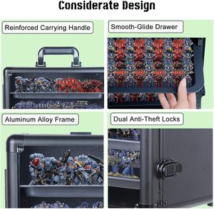 Xách tay Modular thu nhỏ lưu trữ Trường hợp với 5 khay thu nhỏ mang và hiển thị giao thông vận tải trường hợp - Product Image 4