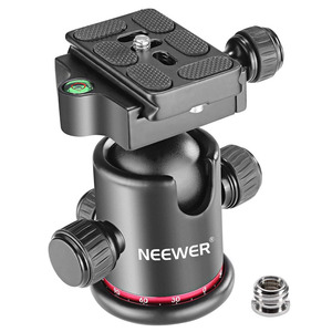 Neewer หัวบอลขาตั้งกล้อง ° 360พาโนรามาพร้อมกับ1/4 "สกรู3/8" ตัวยึดแบบเกลียวและตัวยึดแบบปลดเร็วทำจากโลหะ - Product Image 1