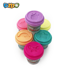 225g hafif Mini 6 canlı renkli oyun hamuru kavanozlar ile Kawaii kapaklar kolay şekil DIY duyusal oyuncaklar çocuklar için kil yapılmış