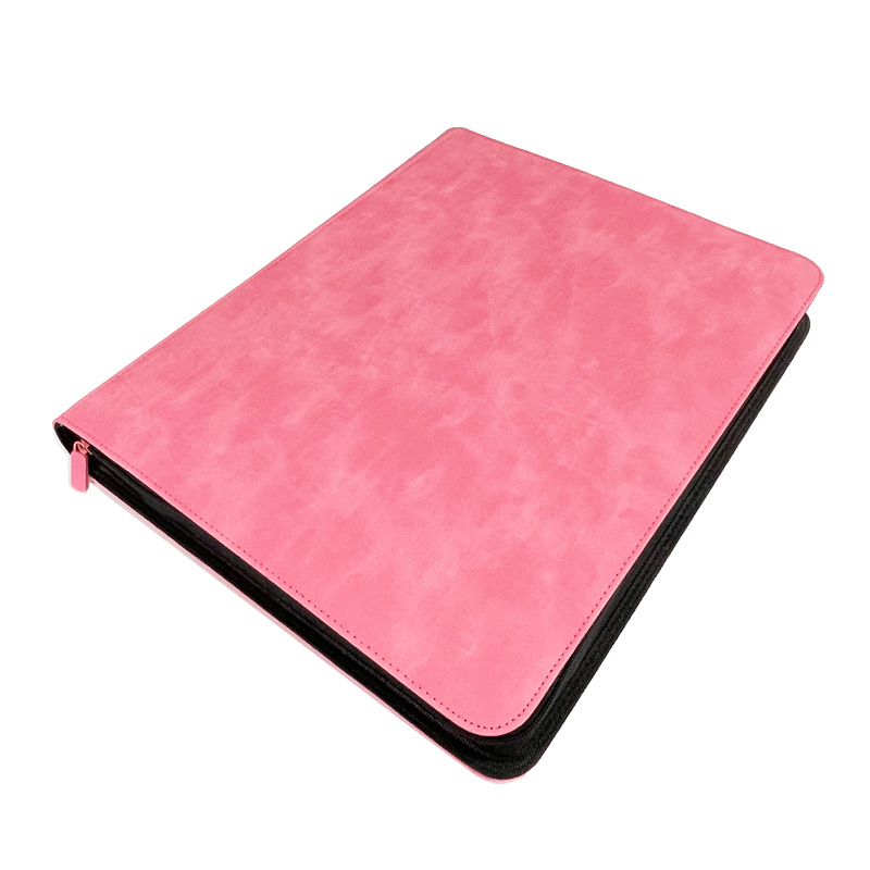 denim-style large 9-grid pink