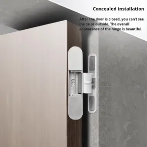 Hingethree chiều có thể điều chỉnh nhiệm vụ nặng nề siêu mỏng hợp kim kẽm ẩn cửa bản lề hiện đại vô hình đồ nội thất Bản lề cho nặng - Product Image 3