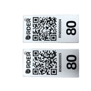 Placas de identificación de metal, placa de código de barras, código QR, aluminio, números de serie - Product Image 1