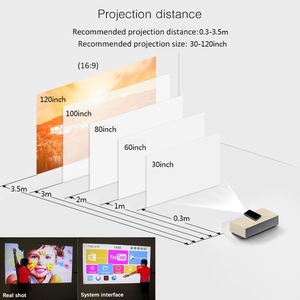 P09 Portable 4K Ultra HD <strong>DLP</strong> Mini Smart Projector with Infrared Remote <strong>Control</strong>, Amlogic S905X 4-Core A53 up to 1.5GHz Android 6. - Product Image 5