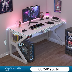 Escritorio de ordenador de oficina de madera moderno Mesa de e-sports para el hogar simple para aprendizaje y banco de trabajo para oficina o casa de alquiler - Product Image 6