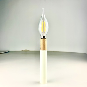 6 包 4 “高塑料蜡烛插座袖子枝形吊灯插座盖烛台底座-白色/奶油灯座