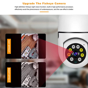 Sistema di sicurezza domestica intelligente luci Wireless visione notturna a 360 gradi sorveglianza vista remota telecamera con lampadina WIFI di sicurezza CCTV - Product Image 4