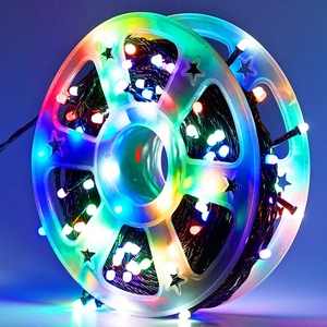 Temporizador remoto Solar Fairy String Lights LED V8 Black Wire String Lights Solar con control remoto 50m 240led String Solar Lights - Product Image 1