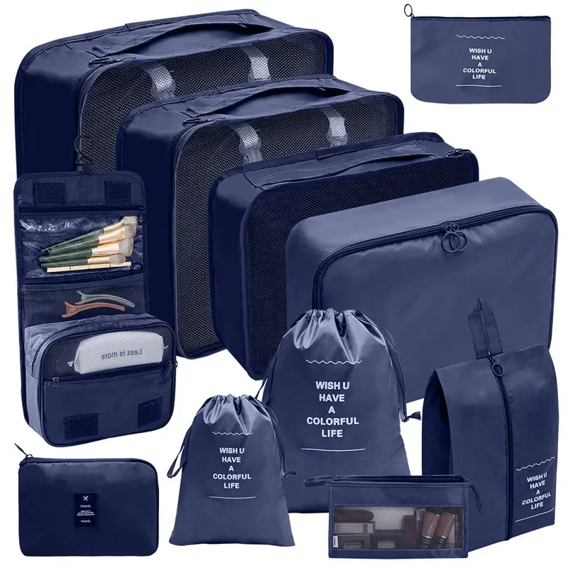 Ravel cubos de embalagem sacos de armazenamento de bagagem de malha portátil para roupas íntimas sapatos organizar seus produtos de viagem de poliéster
