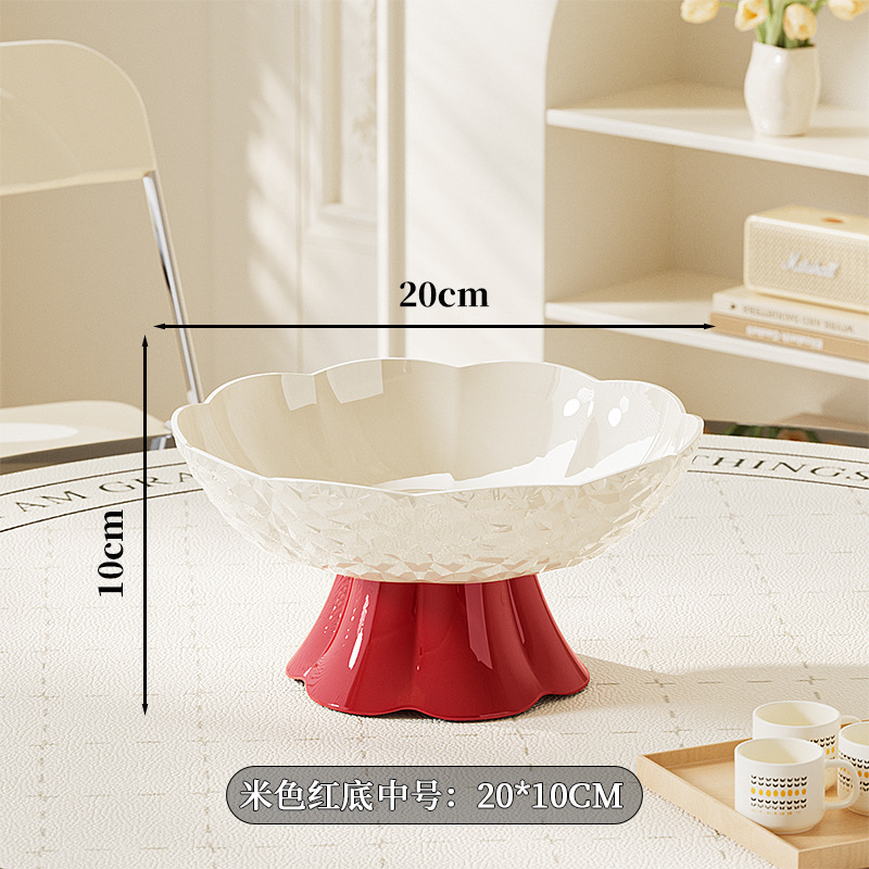 Medium-Red base+Cream draining tray