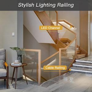 แถบไฟ LED อลูมิเนียม45มุม90องศาโปรไฟล์ไฟ LED อลูมิเนียมทางอ้อมสำหรับแถบไฟ LED - Product Image 3