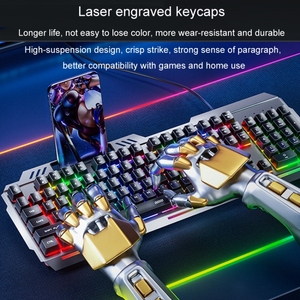 Most Welcomed Inphic K2 104 Keys Wired Gaming <strong>Keyboard</strong> USB Quiet Office Metal Panel Mechanical <strong>Keyboard</strong> With 7 Color Backlit - Product Image 6