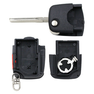 2/3/4 düğmeler için uzaktan anahtar kabuk durumda Fob için Audi A3 A4 A6 A8 TT Quattro RS4 verici HAA HU66 bıçak küçük pil tutucu - Product Image 6
