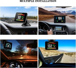 Wettbewerbs fähiger Preis P16 OBD HUD Selbst test Auto anzeige Tachometer Head-up-Display Hud Car Display - Product Image 4