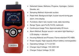 Cầm tay methane, propane, butan, hydrogen, và Carbon Dioxide đa-gas Detector - Product Image 4