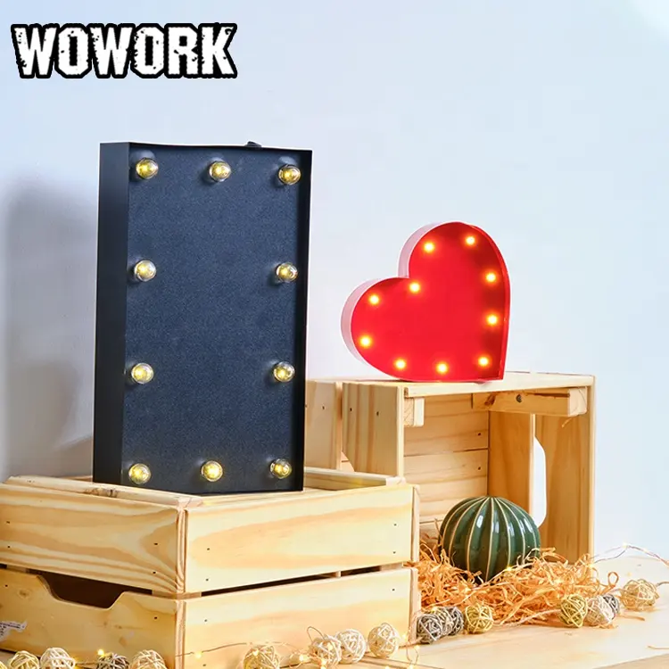 2024 WOWORK personalizzato 3D illuminato LED lavagna di illuminazione per la decorazione dell'ufficio