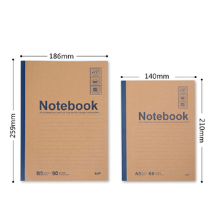 A5 B5ソフトクラフトカバースパイラルバウンドノートノート厚手学生オフィス用学校日記用アイケア - Product Image 4