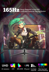 Sıcak satış kavisli monitör Lcd ekran 24 inç Pc 144Hz 24 inç 2K 27 inç Led geniş Ips oyun bilgisayarı monitör ekranı - Product Image 3