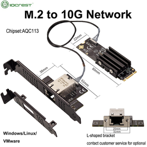 10G Server Ethernet Card M.2 AQC113 Chip B+M Key 10Gbps <strong>Network</strong> Adapter RJ45 Port Low Power High <strong>Bandwidth</strong> - Product Image 6