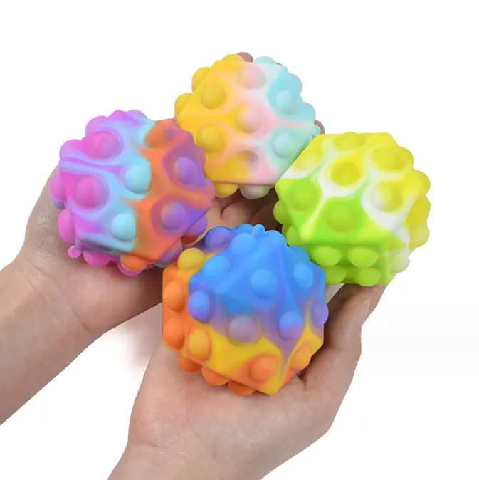 Silicona Alivio del estrés Burbuja Juguete Descompresión Pops Sensory Squeeze Pops Fidget Balls