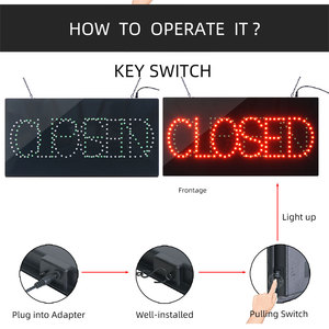 9*19インチ<span class=keywords><strong>LED</strong></span>オープン & クローズドドットディスプレイに吊り下げ屋内ハイブライトサイン