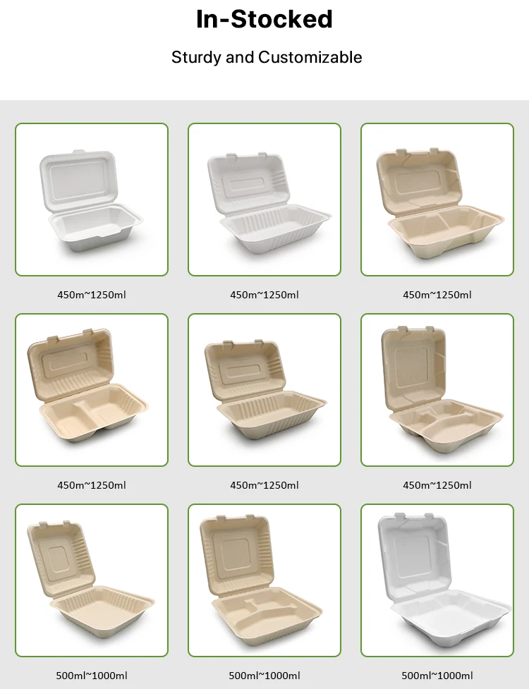 food containers bagasse boxes