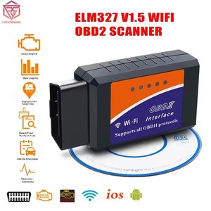 <strong>ELM327</strong> V1.5 OBD2 Scanner WIFI 1.5 Car Diagnostic Tool for Android IOS Windows ELM-327 OBD2 Code Reader Elm 327 - Product Image 2