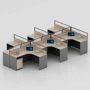 Mesa de Trabajo personalizada para ordenador, escritorio de oficina con cajones, estilo moderno de alta gama, para 4/6/8/10 personas, nuevo diseño - Product Image 5
