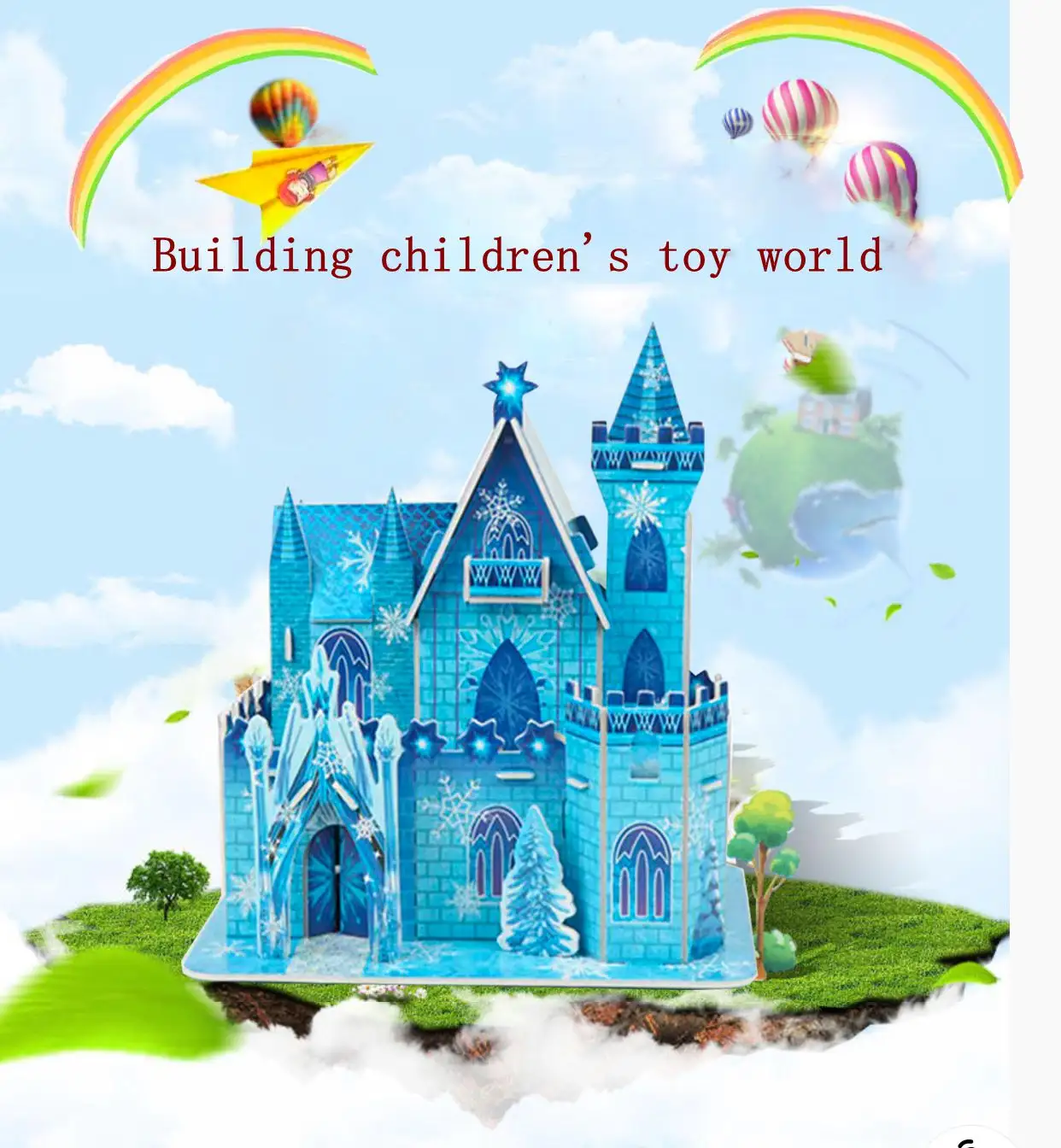 Kustom grosir mainan edukasi anak-anak kreatif 3D set mainan puzzle untuk hadiah anak-anak