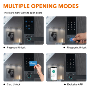 Intelligentes Haustür schloss Elektronisches Tastatur-Riegels chloss Keyless-Eingangstür schloss mit Fingerabdruckerkennungs-Türgriff - Product Image 6