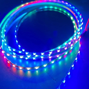 超狭い<span class=keywords><strong>LED</strong></span>ストリップWS2812B個別にアドレス可能RGBICカラフルピクセルライト100LED/M IP30ホワイトPCB DC5V