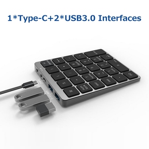 28 Keys Wireless <strong>Numeric</strong> <strong>Keyboard</strong> Financial Accounting Office <strong>Keyboard</strong> BT+USB Dual-mode Connection Built-in Lithium Battery - Product Image 5