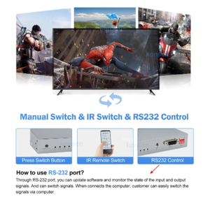 Neue 4x4 HDMI Matrix mit Toslink & Stereo Audio Out 4K HDMI Matrix Selector 4 in 4 out HDMI Switch Splitter mit EDID Extractor RS232
