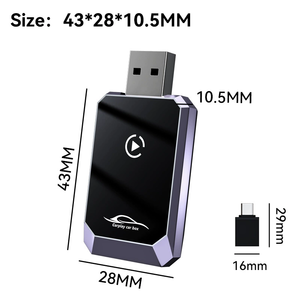 Wireless Carplay Car Connectivity Box Smart Wireless Carplay Box 2 in 1 Plug & Play Auto Connect <span class=keywords><strong>Bluetooth</strong></span> 5.0 Praktisch